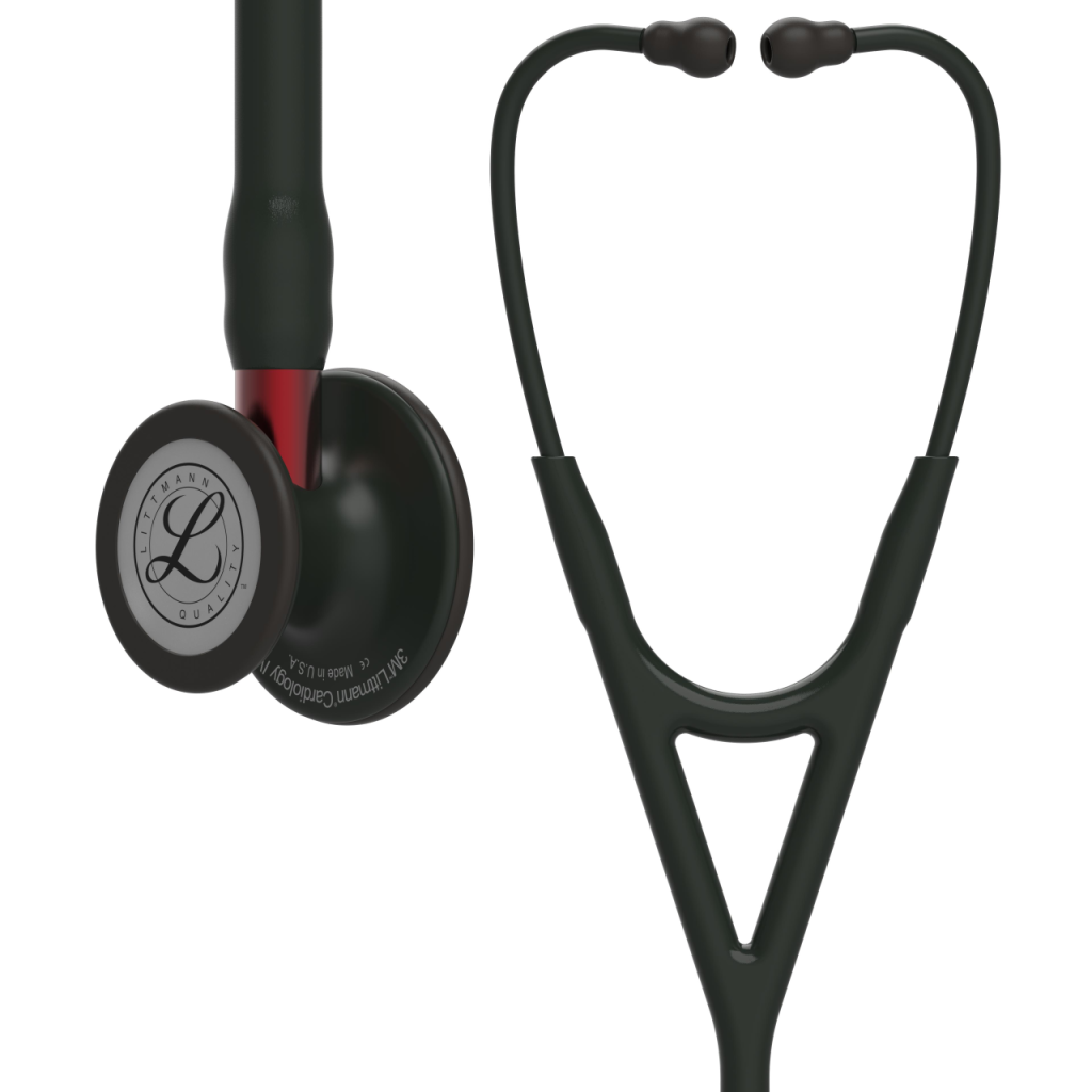 Stetoscop Littmann Cardiology IV Negru capsula neagra stem rosu 6200