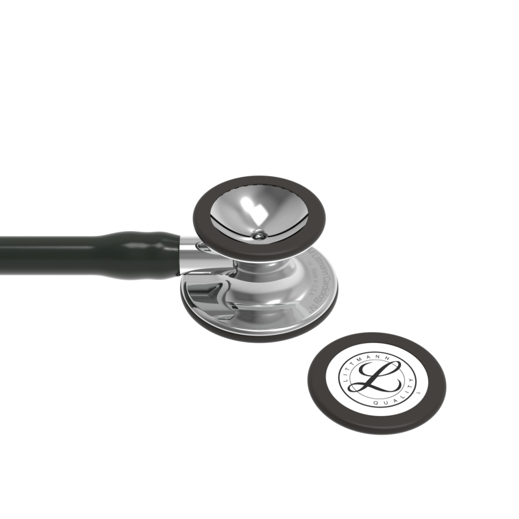 Stetoscop 3M Littmann Cardiology IV negru, capsula luciu oglinda 6177 - capsula + diafragma