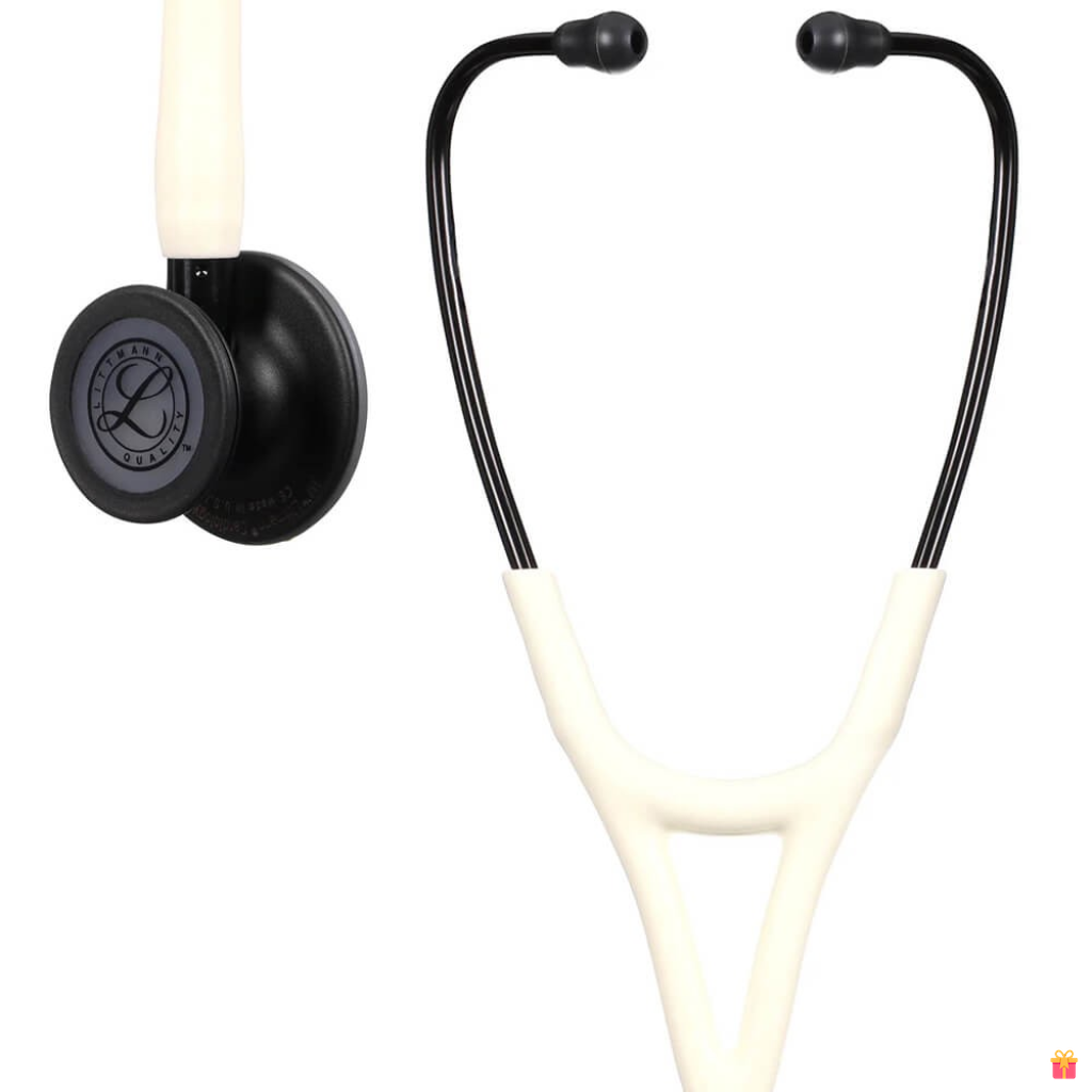 Stetoscop Littmann Cardiology IV Alabastru, tub satinat capsula negru mat 6186C, editie 2024